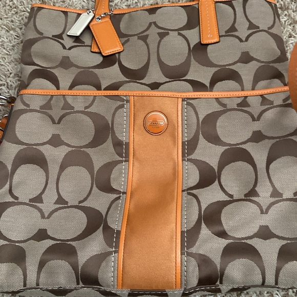 Coach Brown and Orange Women's Bag - Picture 6 of 13